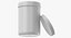 White Plastic Jars Collection Open 01 - 15 models