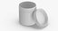 White Plastic Jars Collection Open 01 - 15 models
