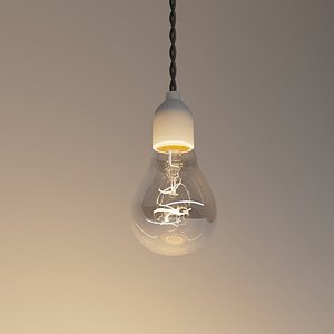 3D model bulb light lightbulb