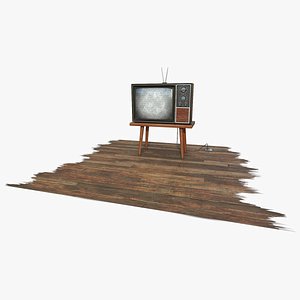 Retro TV Low Poly 3D Model