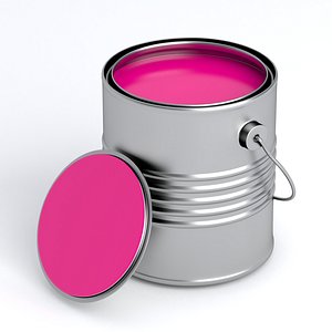 Metal Paint Bucket Pink