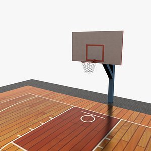 Low Poly Basketball Court