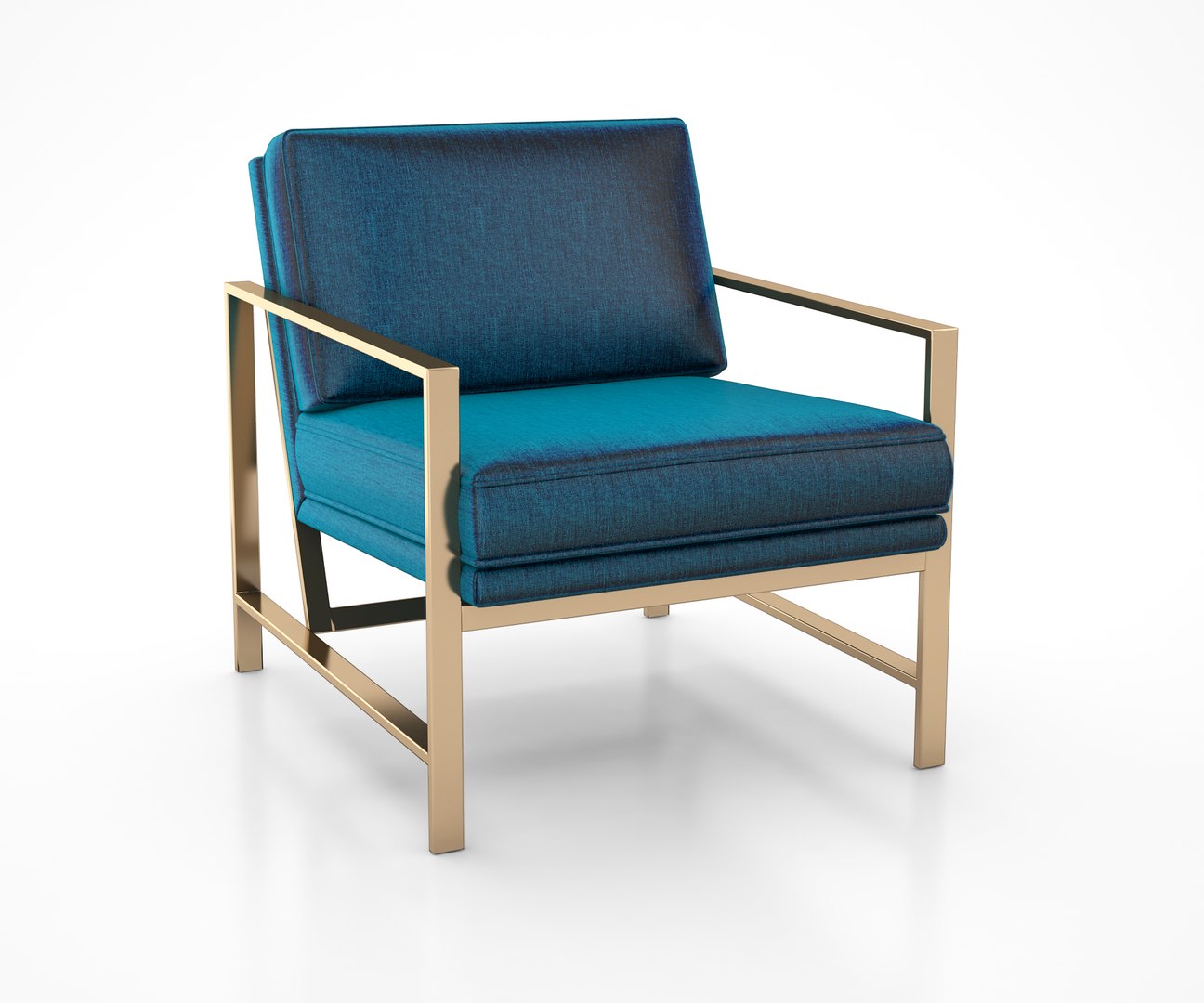 Metal Frame Upholstered Chair 3D Model - TurboSquid 1293194