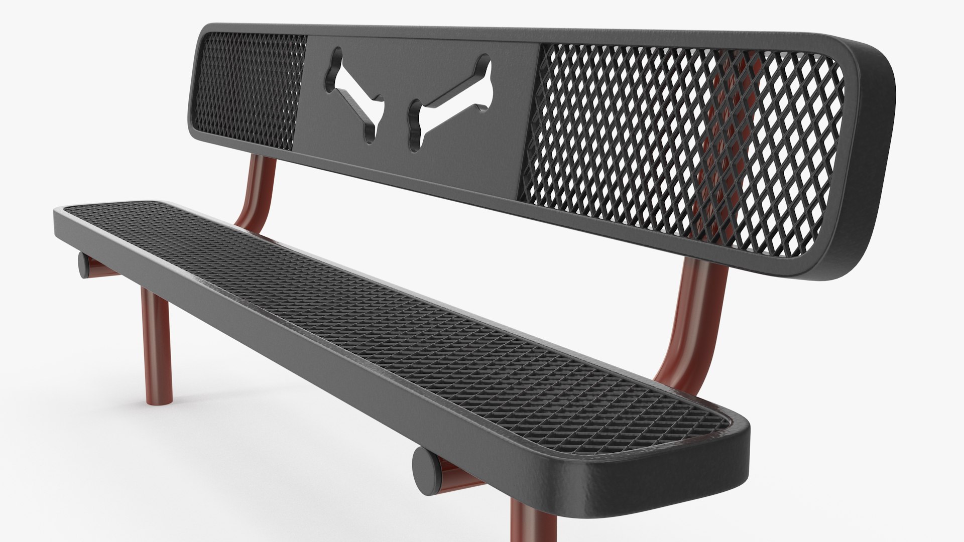 Black Bench For Dog Park 3D Model - TurboSquid 2045801
