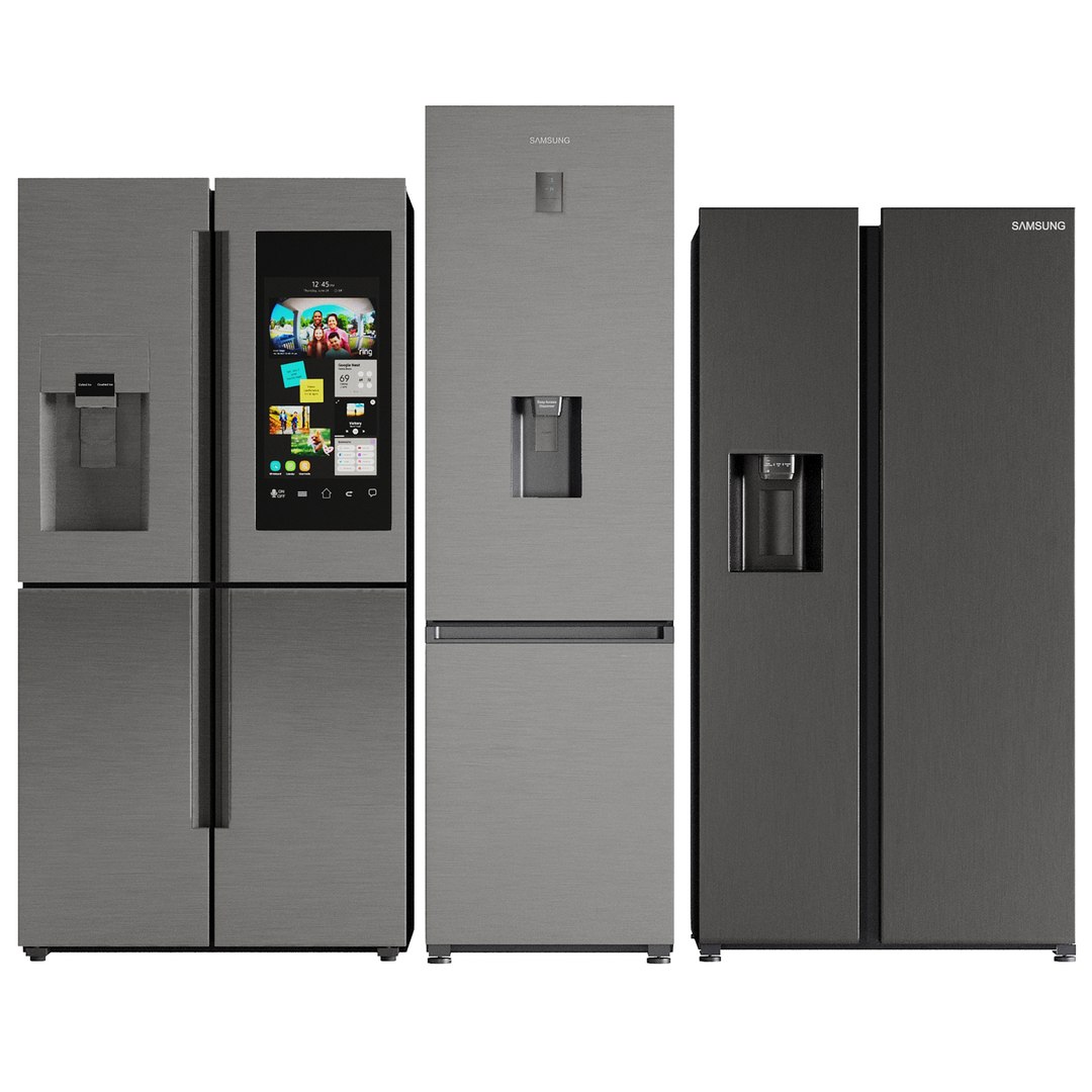 3D Samsung Triple Refrigerator Model - TurboSquid 1895775