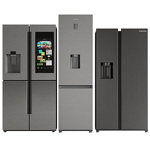 3D Samsung Triple Refrigerator model