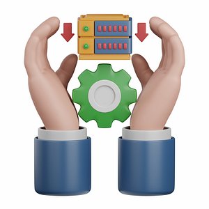 3d rendering data gathering isolated useful for business and finance design element model