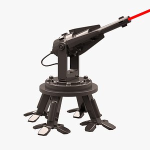 robot mobile laser 3d max
