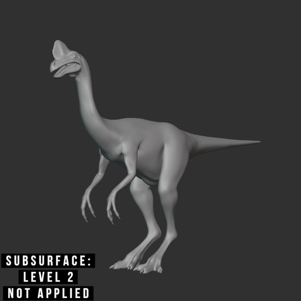 3D Oviraptor Basemesh Low Poly