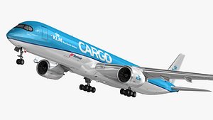 3D model Airbus A350F KLM Cargo
