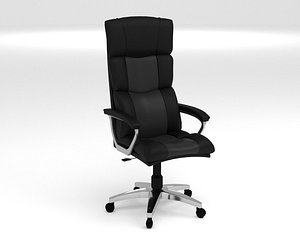3D leather office chair model