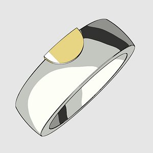 printable unisex ring 3D model