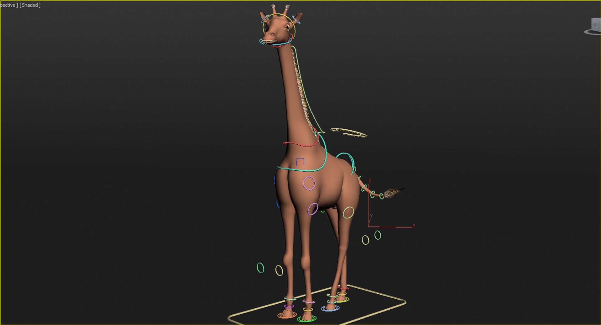 Realistic Giraffe Rig 3d Model