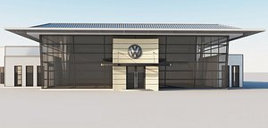 3D Volkswagen office building- without textures model