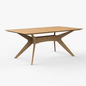 3D model Estrella dining Table oak finish