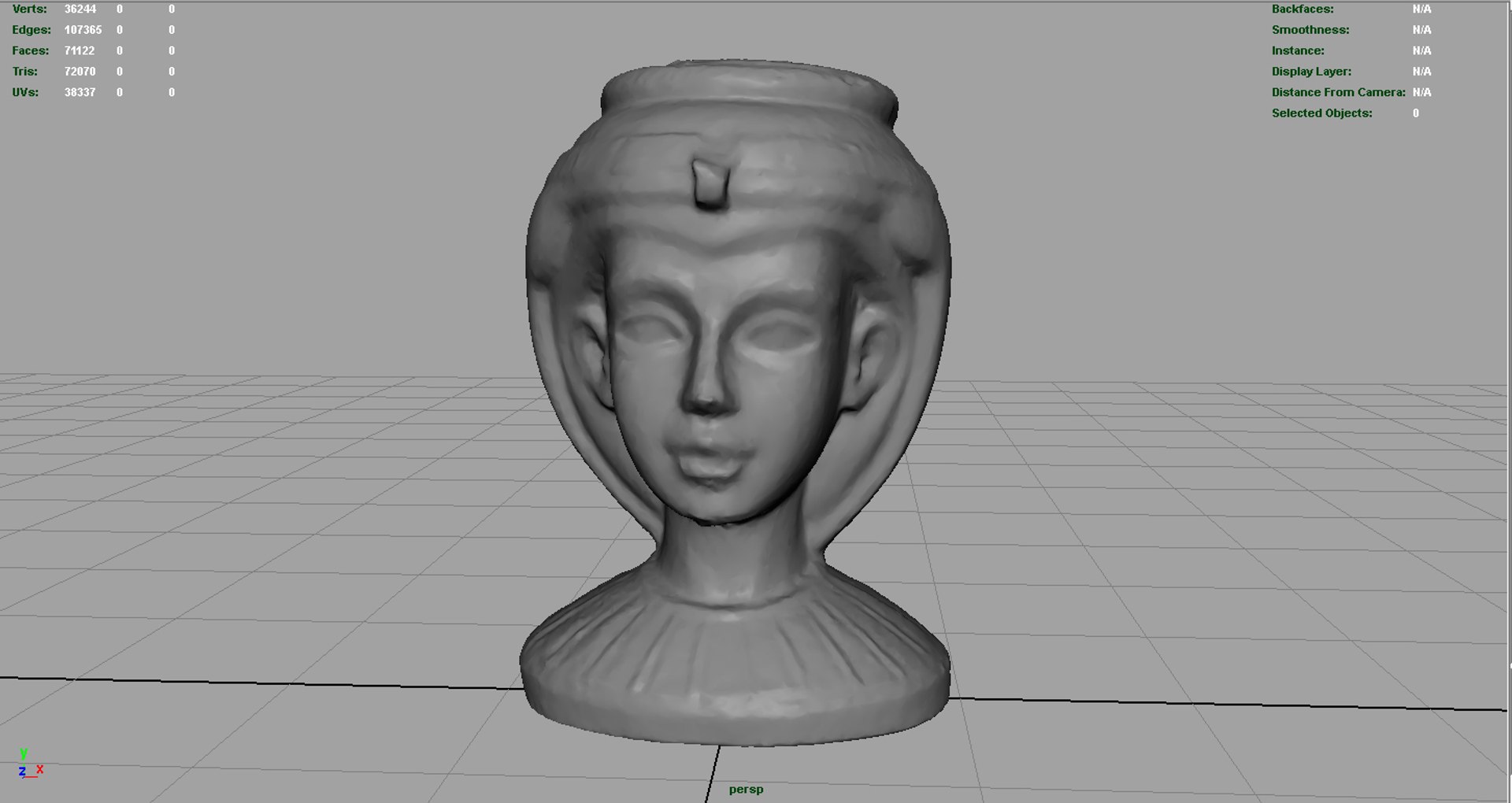 3d Egyptian Head Model