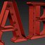 Sinal de metal iluminado. Conjunto 13. Alfabeto