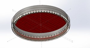 This SolidWorks model presents the revised installation and arrangement of the 1st course plate for