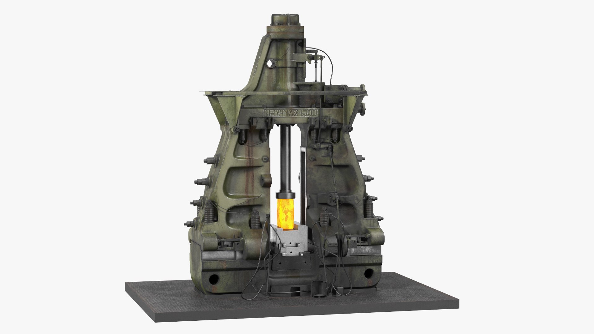Pneumatic Forging Hammer Machine Old 3D model preview