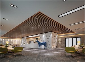 reception center interiors 3D model