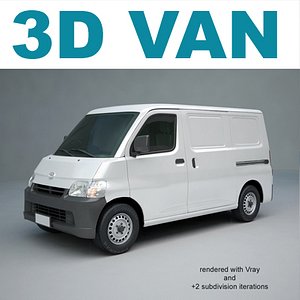 3d van toyota hiace model