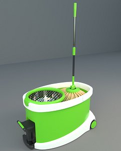 Modern bucket and mop with push-up