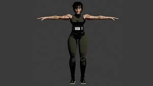 Maki Zenin Rigged 3D model 3D model