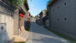 bejing old alley 3D model