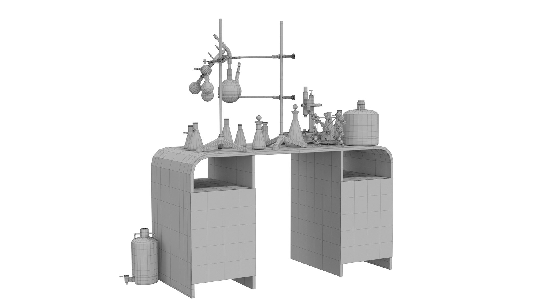 3D Lab Table Dark 2 - TurboSquid 1763101