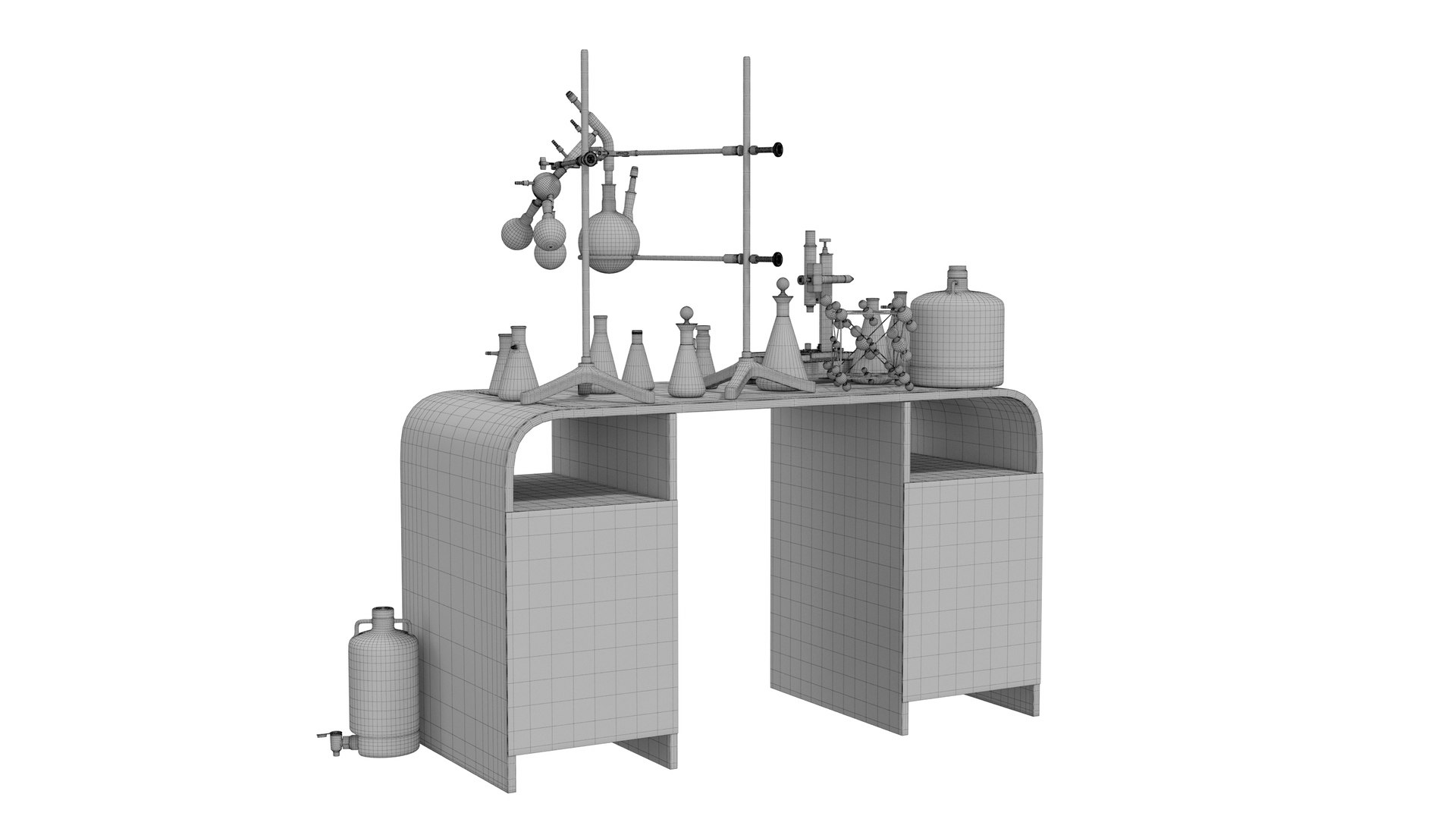 3D Lab Table Dark 2 - TurboSquid 1763101