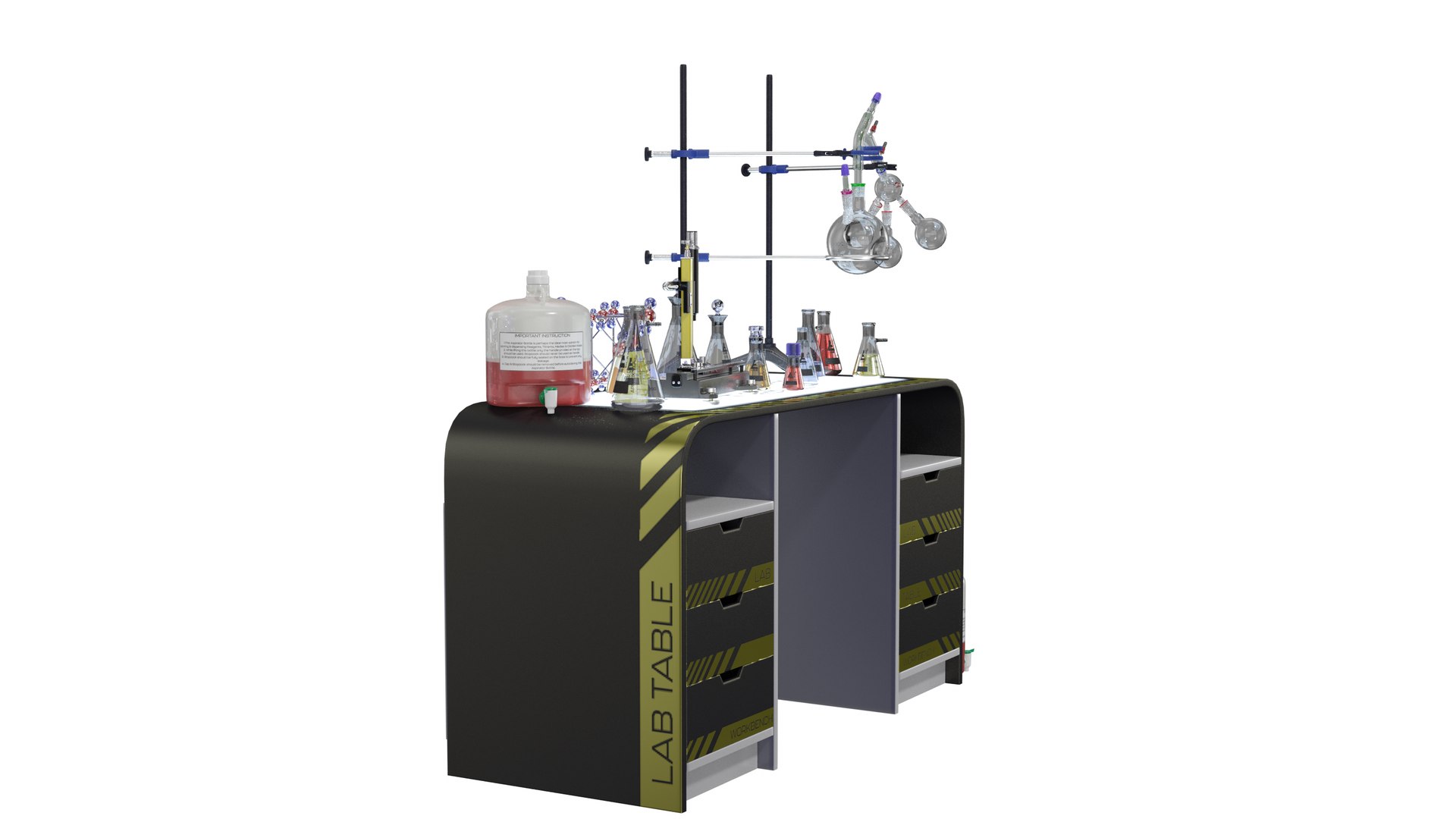 3D Lab Table Dark 2 - TurboSquid 1763101