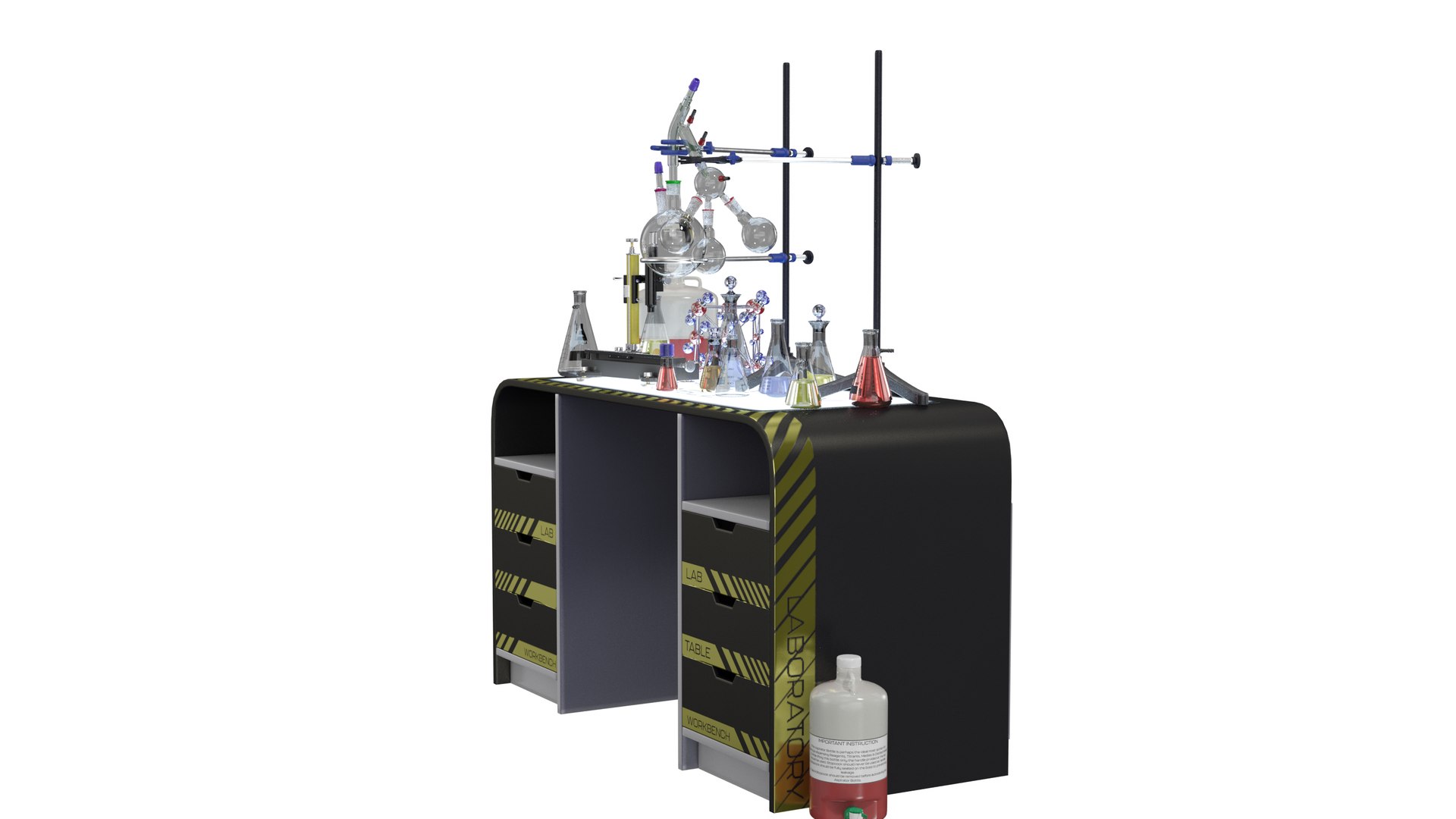 3D Lab Table Dark 2 - TurboSquid 1763101