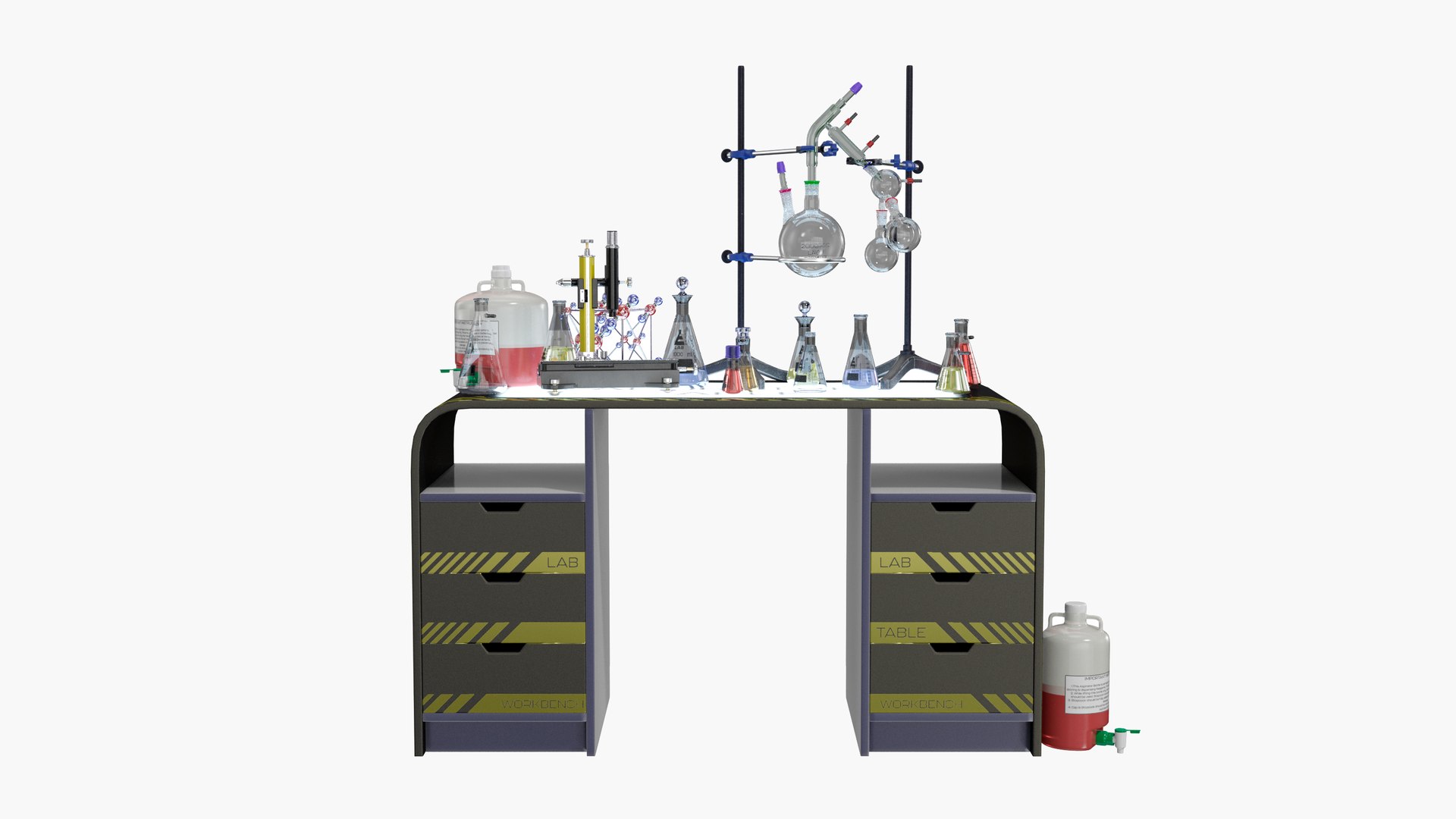 3D Lab Table Dark 2 - TurboSquid 1763101