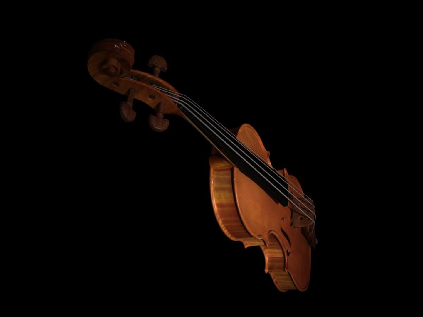 3d Photorealistic Violin Model
