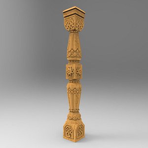 3D baluster stl cnc model