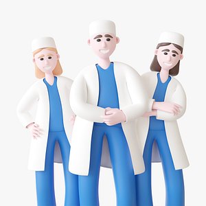 3D model Doctors - Rigged 3D Characters 12 Animations