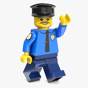 3D Minifigure LEGO Policeman Rigged