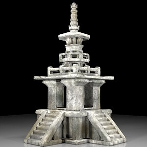 korean stone pagoda 3D model