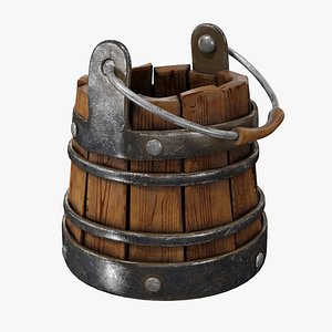 3D Old Bucket model