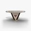 Harley Poker Table - Round Card Table with Marble Rim