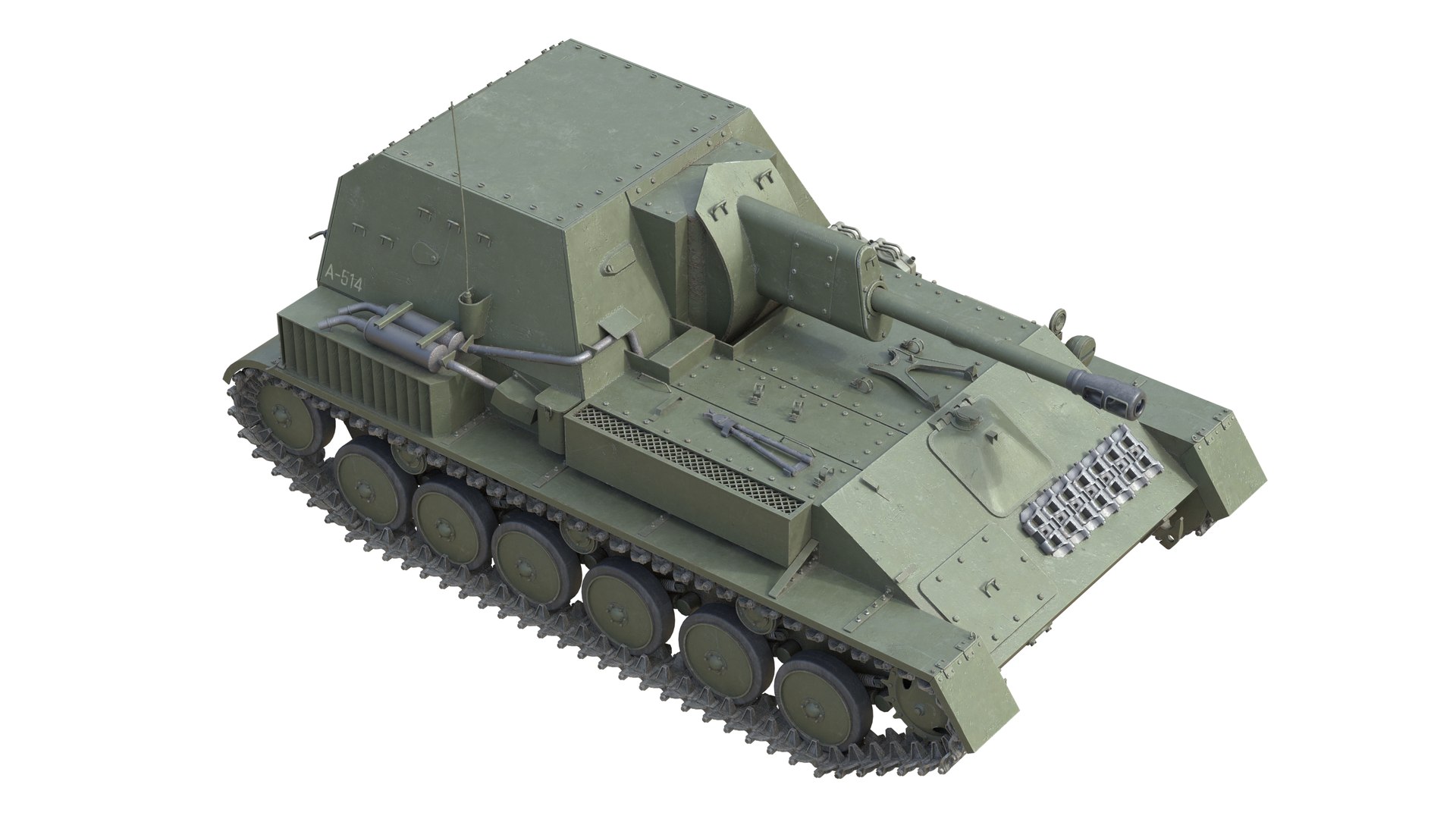 SU 76 Military Tank 3D - TurboSquid 2420253
