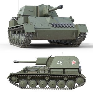 SU 76 Military Tank 3D