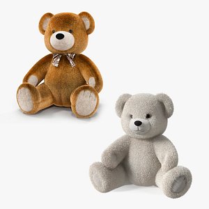 3D model Teddy Bears Fur Collection