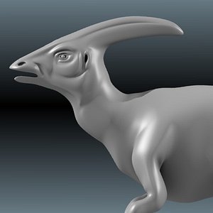 3d dinosaur parasaurolophus