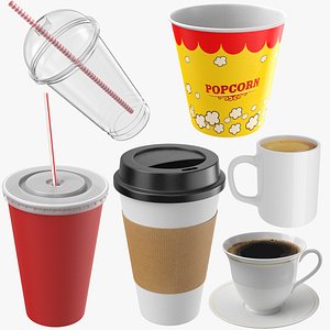cups modeled contains 3D model