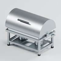 Roll Top Chafing Dish with Water Pan and Twin Fuel Holders