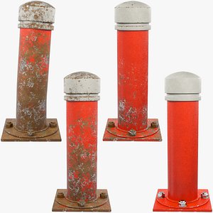 Road Safety Bollards Collection V1 3D