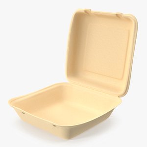 Bagasse Food Box 3D model