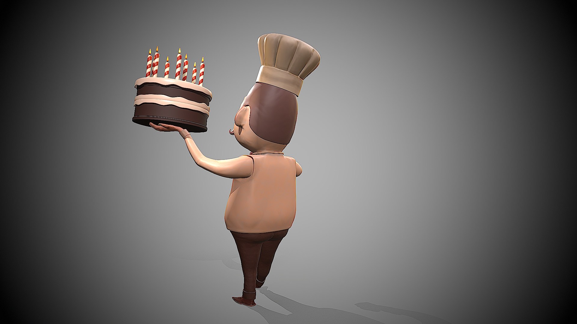 3D 3D Cartoon Chef - TurboSquid 2275231