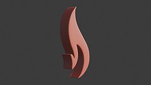 3D model fire icon 17